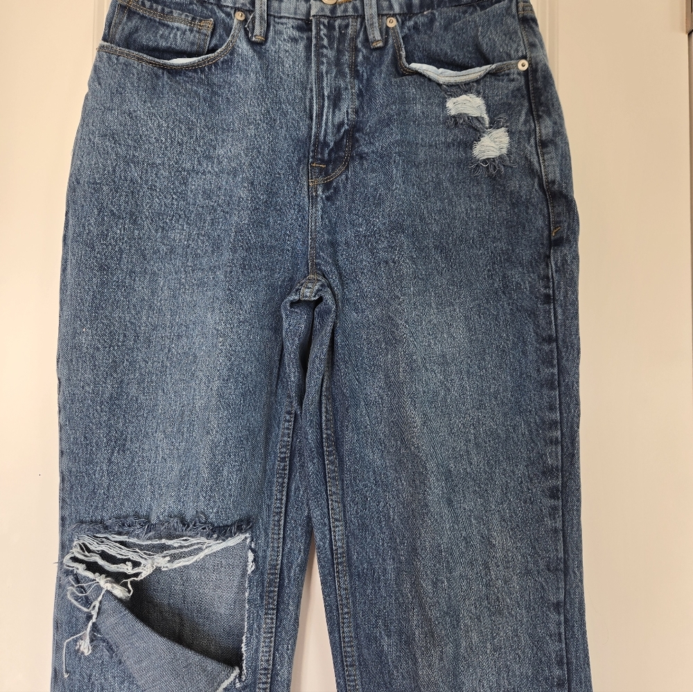 Good American Good 90s Duster Jeans Blue950 Size 6 / 28. NWOT - Picture 3 of 7